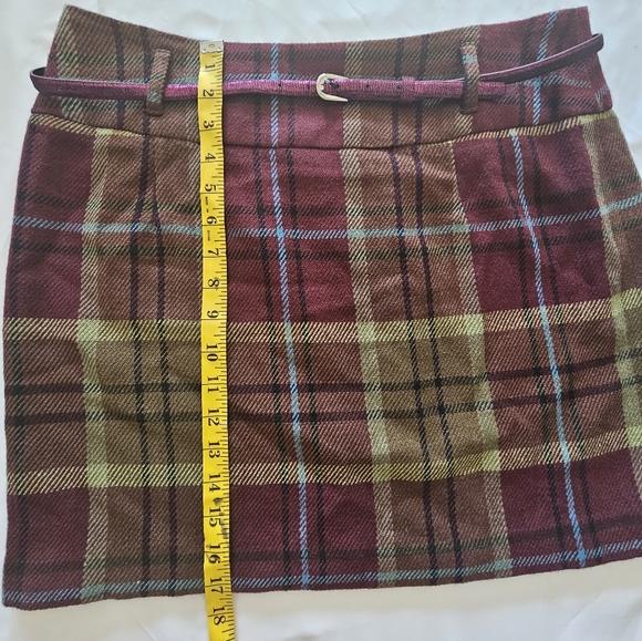 Daniel Cremieux Plaid Mini Skirt  12 - Picture 2 of 6